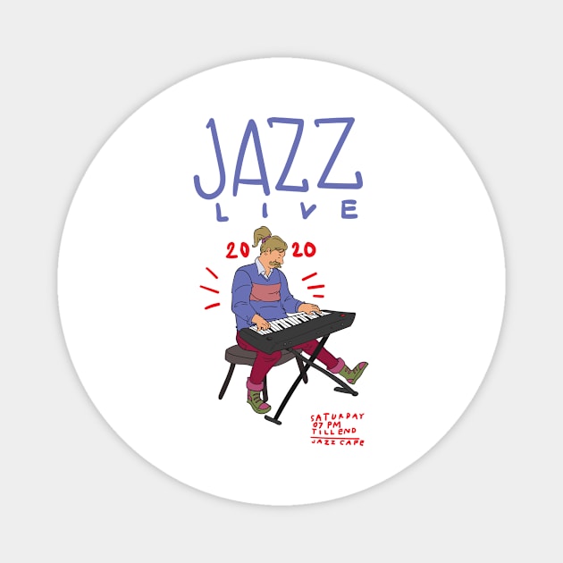 Jazz live Magnet by Music Lover